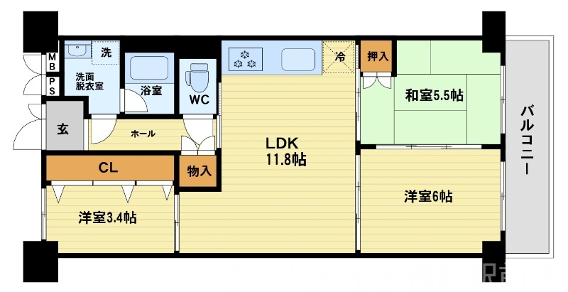 1階の間取り図