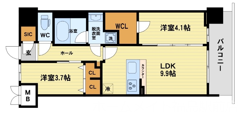 4階の間取り図
