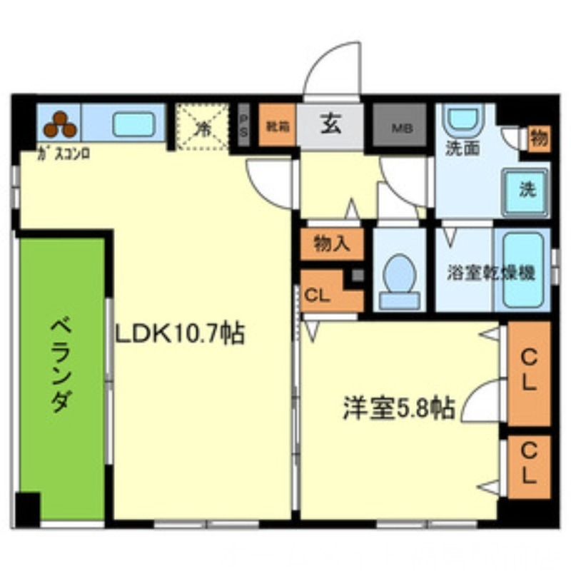 2階の間取り図