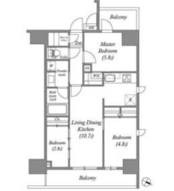8階の間取り図