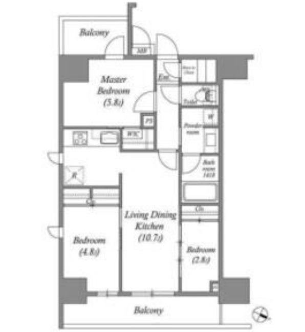 8階の間取り図