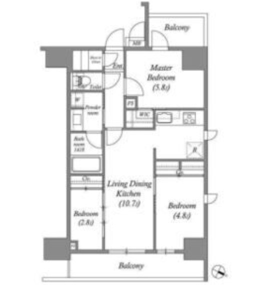 13階の間取り図