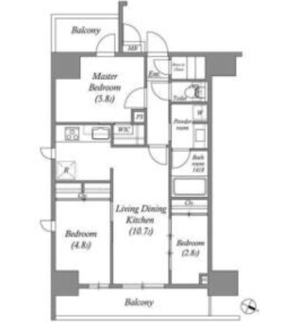 14階の間取り図