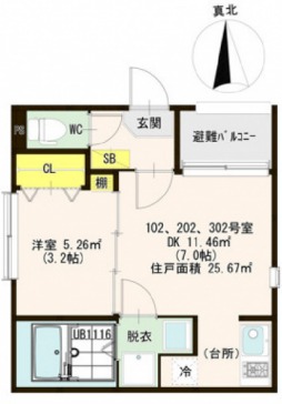 3階の間取り図