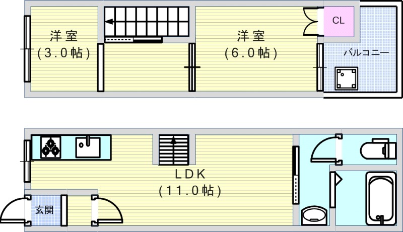 1階の間取り図