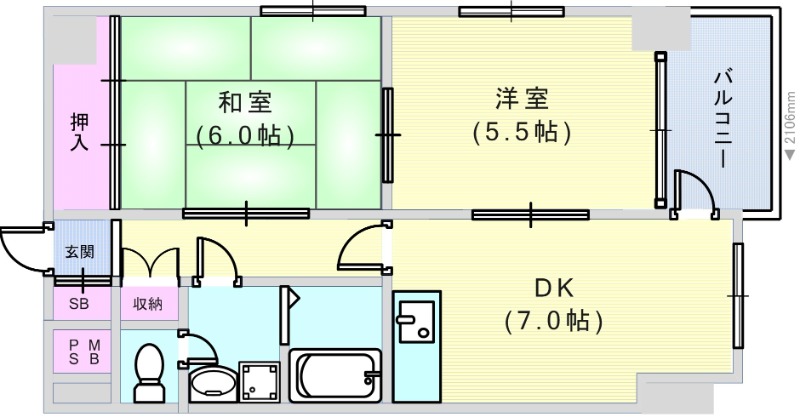 8階の間取り図