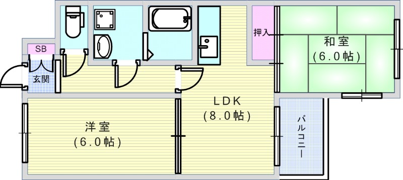 2階の間取り図