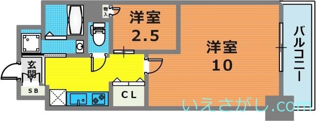2階の間取り図