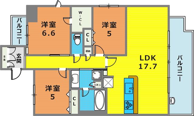 5階の間取り図