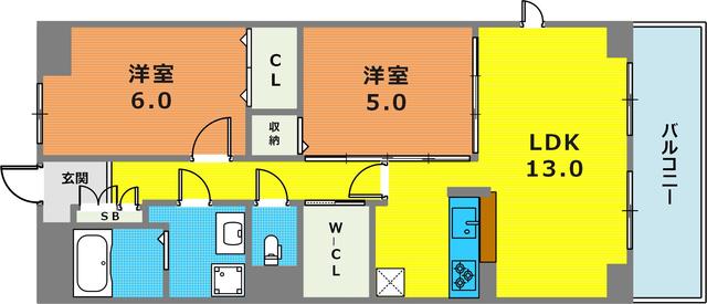 1階の間取り図