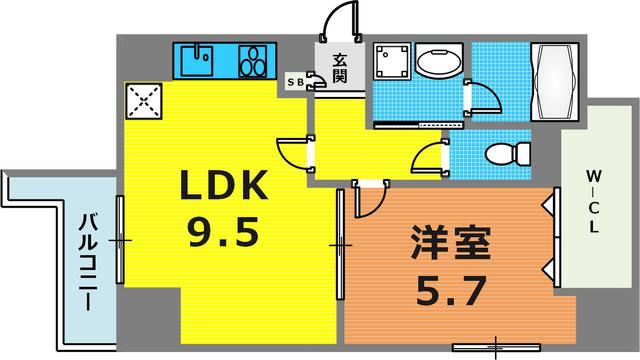 6階の間取り図
