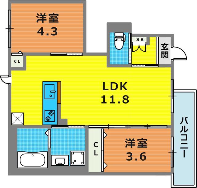 1階の間取り図