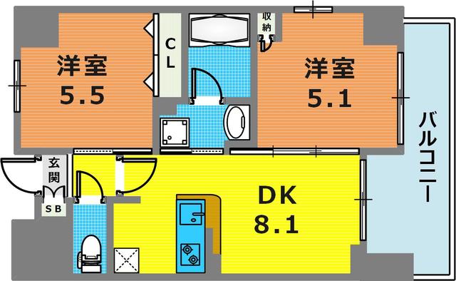 5階の間取り図