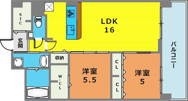 2階の間取り図