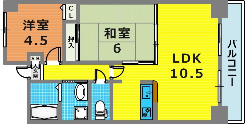 4階の間取り図
