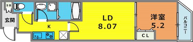 4階の間取り図