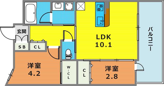2階の間取り図
