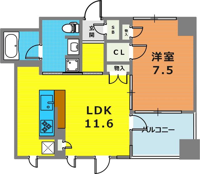 4階の間取り図
