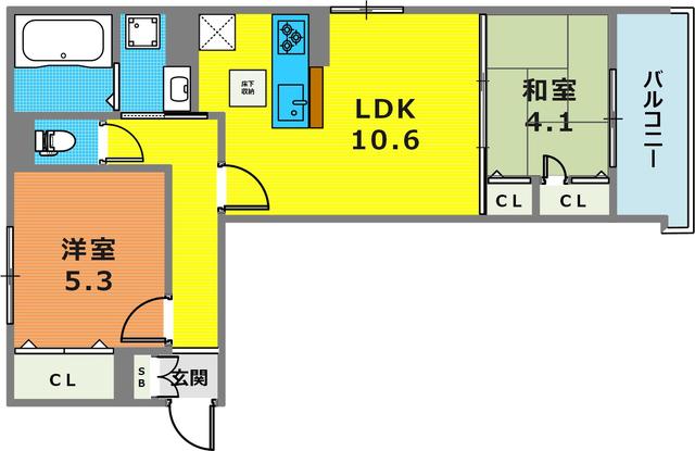 1階の間取り図