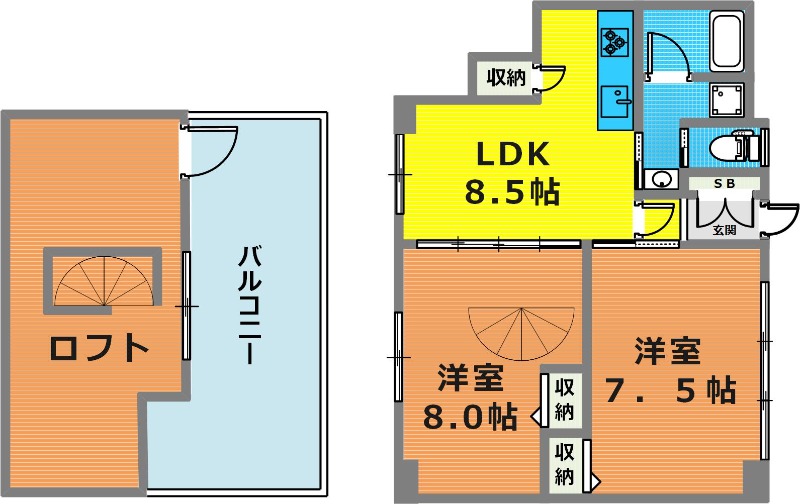 6階の間取り図