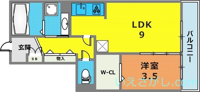 1階の間取り図