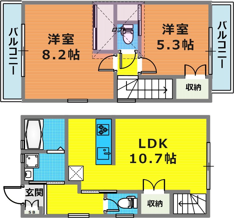 2階の間取り図