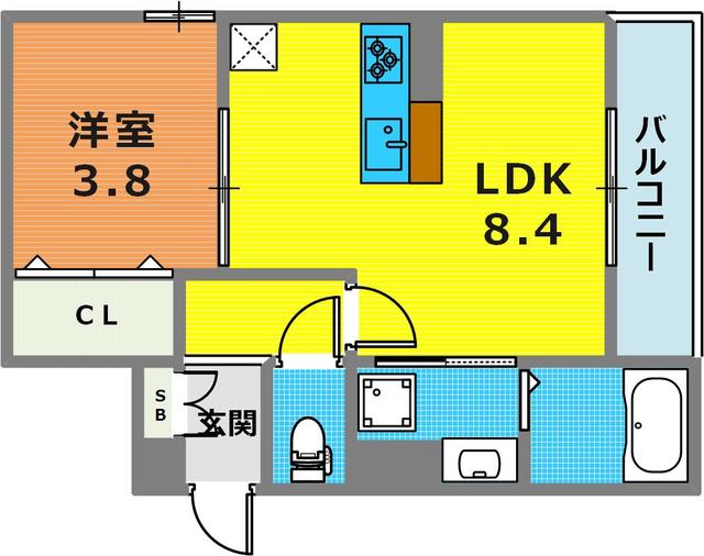 1階の間取り図