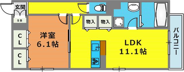 1階の間取り図