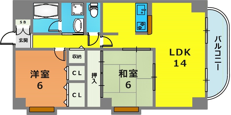 2階の間取り図