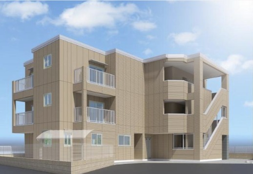 神戸市灘区水道筋マンション新築工事の外観