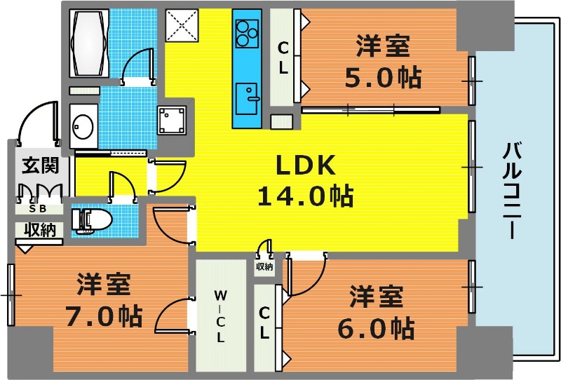 7階の間取り図