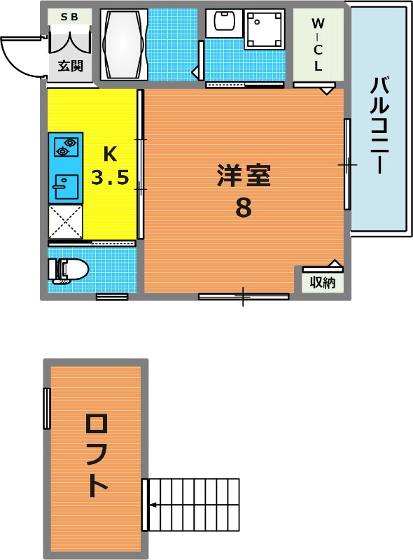 2階の間取り図