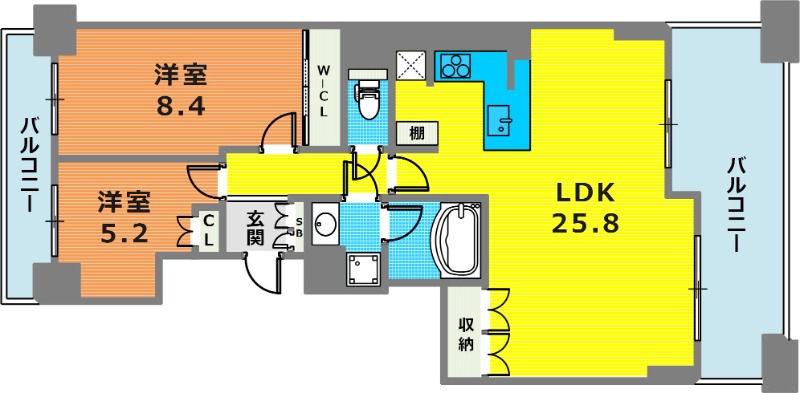2階の間取り図