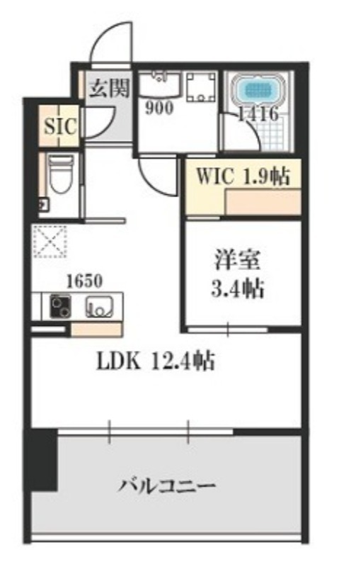 6階の間取り図