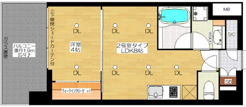 8階の間取り図