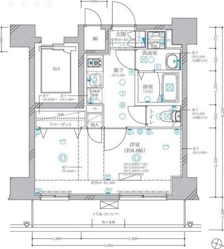 13階の間取り図