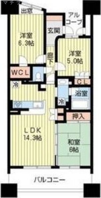 2階の間取り図