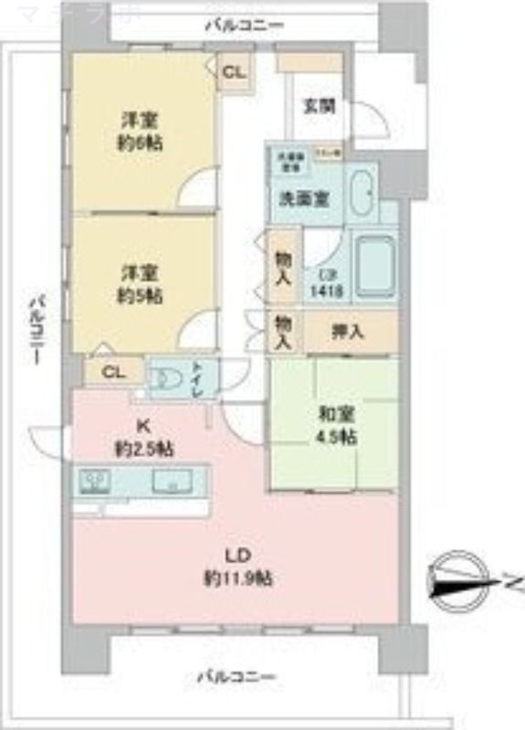 3階の間取り図