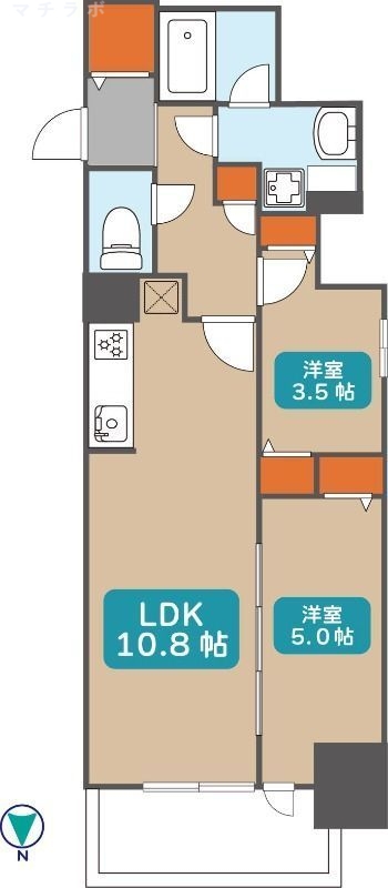 2階の間取り図