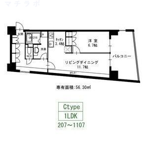 8階の間取り図