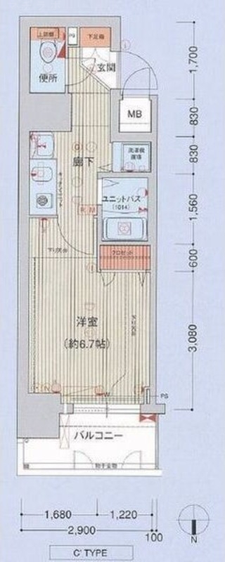 4階の間取り図