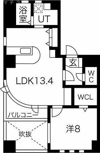 8階の間取り図