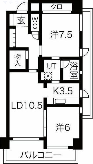 4階の間取り図