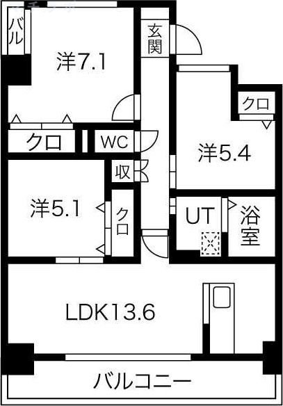 2階の間取り図