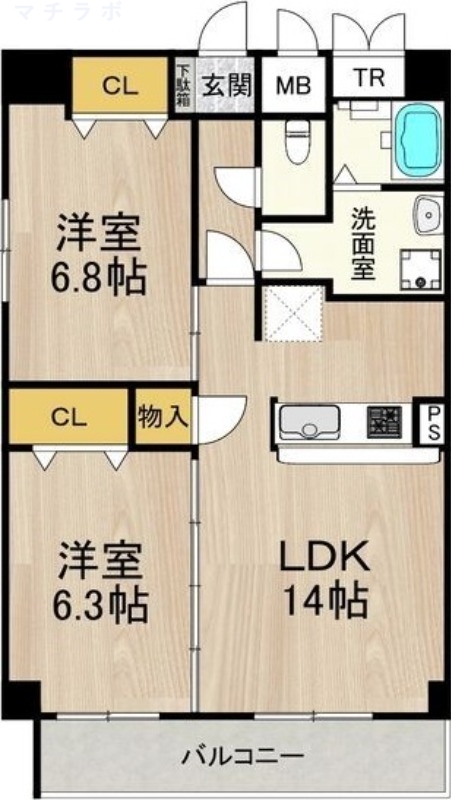 8階の間取り図