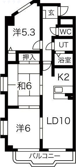 2階の間取り図