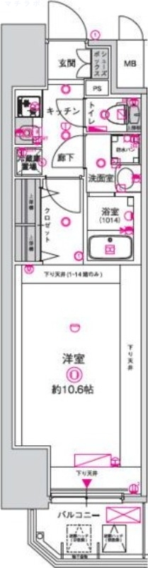 6階の間取り図