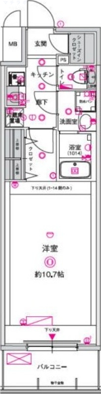 1階の間取り図