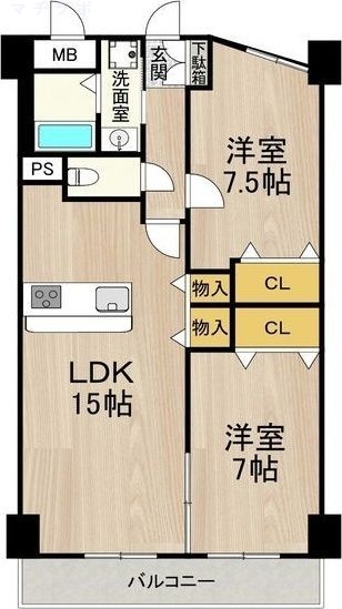 8階の間取り図