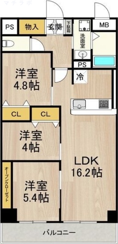 6階の間取り図